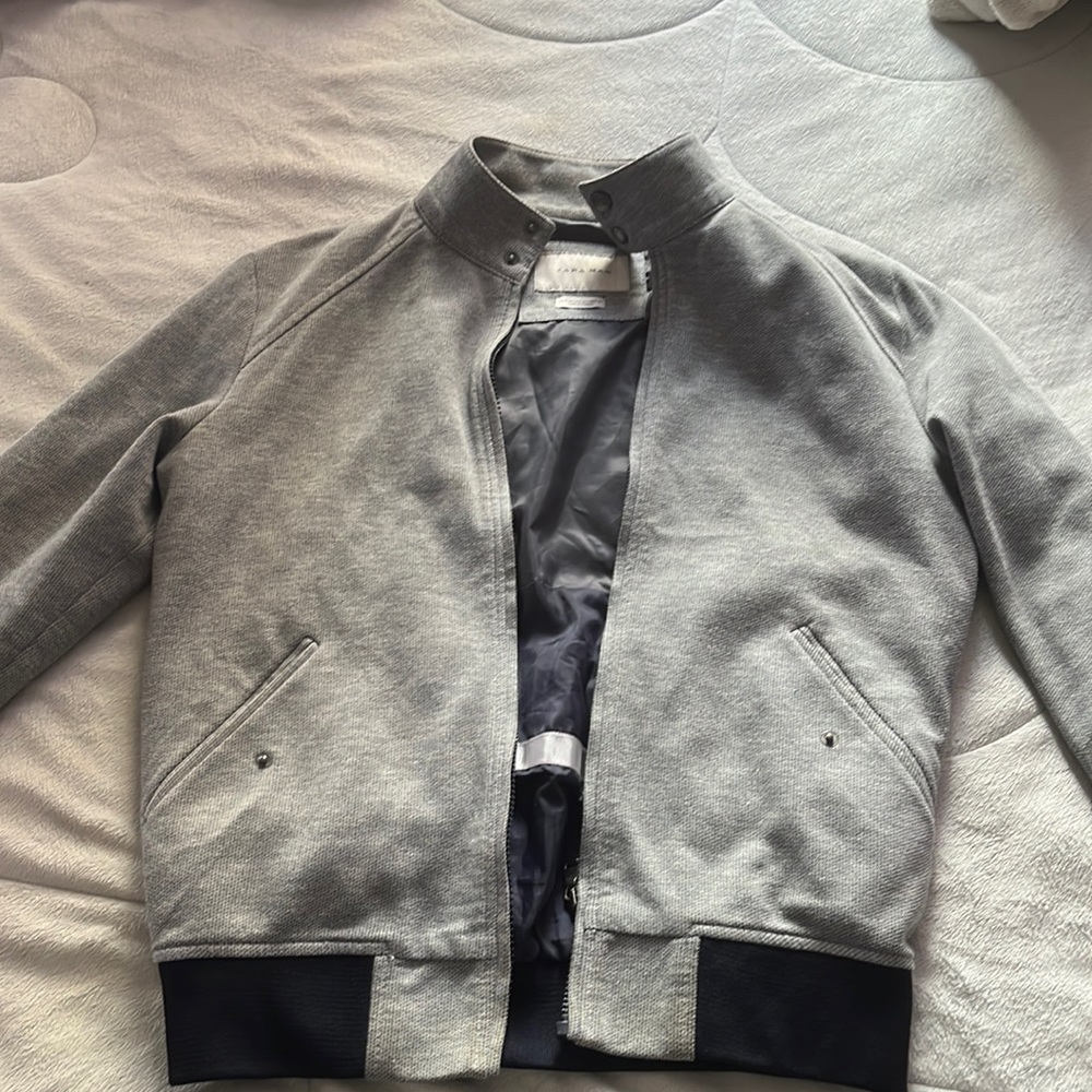 Gray, Medium size Zara Man bomber jacket